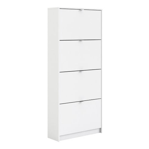 Shoes Shoe cabinet w. 4 tilting doors and 2 layers